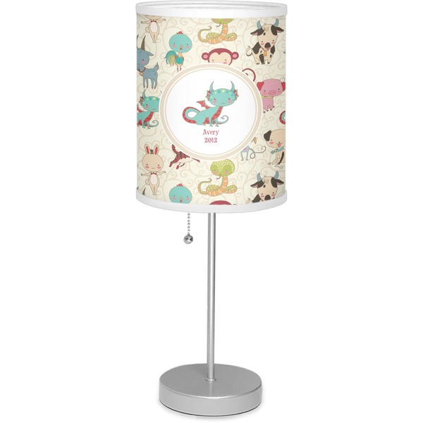 Custom Chinese Zodiac 7" Drum Lamp with Shade Polyester (Personalized)