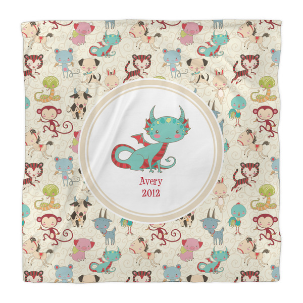 Chinese Zodiac Duvet Cover - Queen - Front