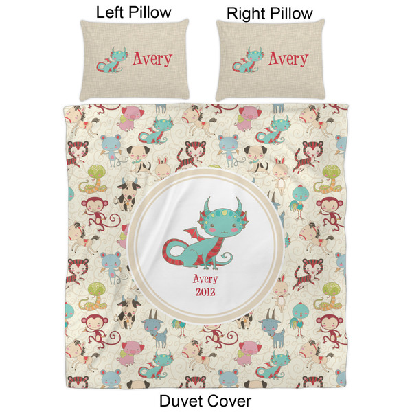 Chinese Zodiac Duvet Cover Set - Queen - Approval