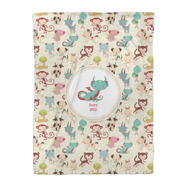 Chinese Zodiac Duvet Cover - Twin XL - Front