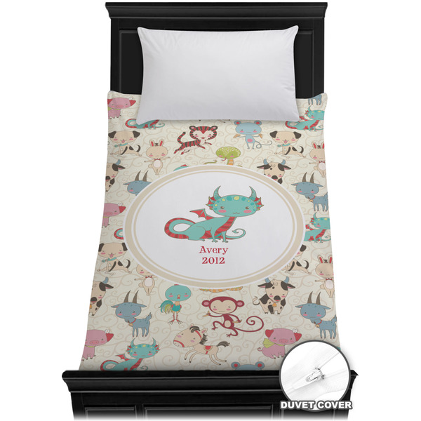 Custom Chinese Zodiac Duvet Cover - Twin XL (Personalized)