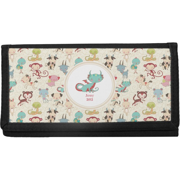 Custom Chinese Zodiac Canvas Checkbook Cover (Personalized)