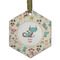 Chinese Zodiac Frosted Glass Ornament - Hexagon