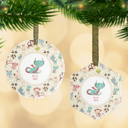 Chinese Zodiac Flat Glass Ornament w/ Name or Text