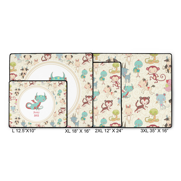 Chinese Zodiac Gaming Mats - SIZE CHART