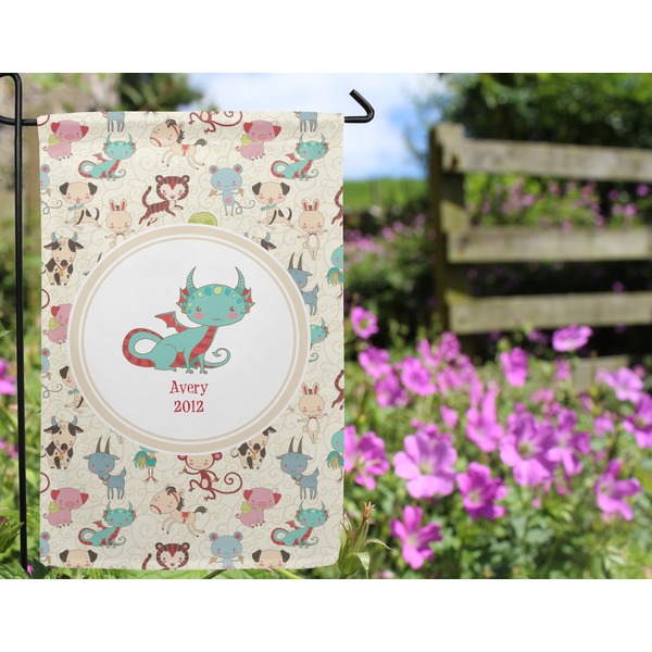 Chinese Zodiac Garden Flag - Outside In Flowers