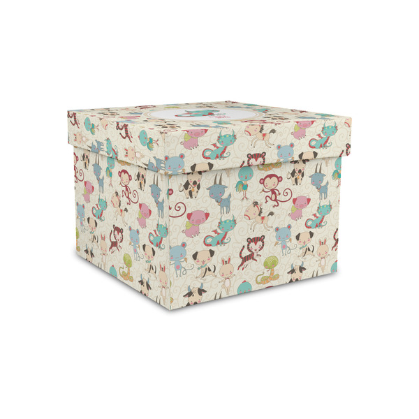 Custom Chinese Zodiac Gift Box with Lid - Canvas Wrapped - Small (Personalized)