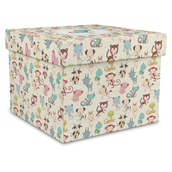Custom Chinese Zodiac Gift Box with Lid - Canvas Wrapped - X-Large (Personalized)