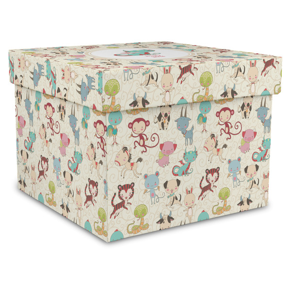 Custom Chinese Zodiac Gift Box with Lid - Canvas Wrapped - XX-Large (Personalized)