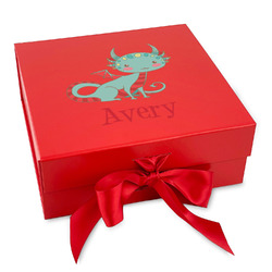 Chinese Zodiac Gift Box with Magnetic Lid - Red (Personalized)