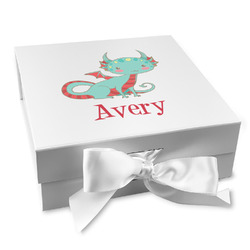 Chinese Zodiac Gift Box with Magnetic Lid - White (Personalized)