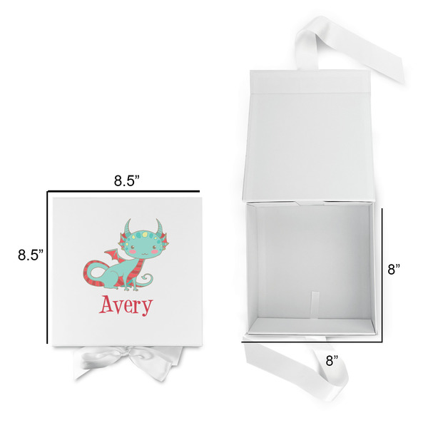 Chinese Zodiac Gift Boxes with Magnetic Lid - White - Open & Closed
