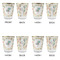 Chinese Zodiac Glass Shot Glass - with gold rim - Set of 4 - APPROVAL
