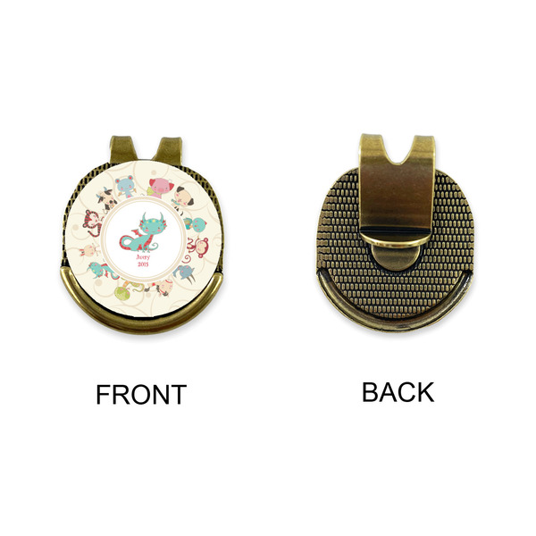 Chinese Zodiac Golf Ball Hat Clip Marker - Apvl - GOLD