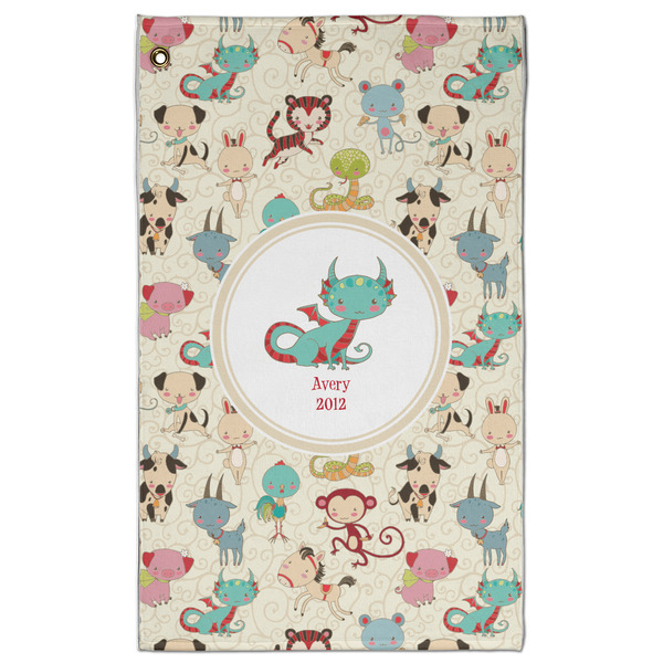 Custom Chinese Zodiac Golf Towel - Poly-Cotton Blend - Large w/ Name or Text
