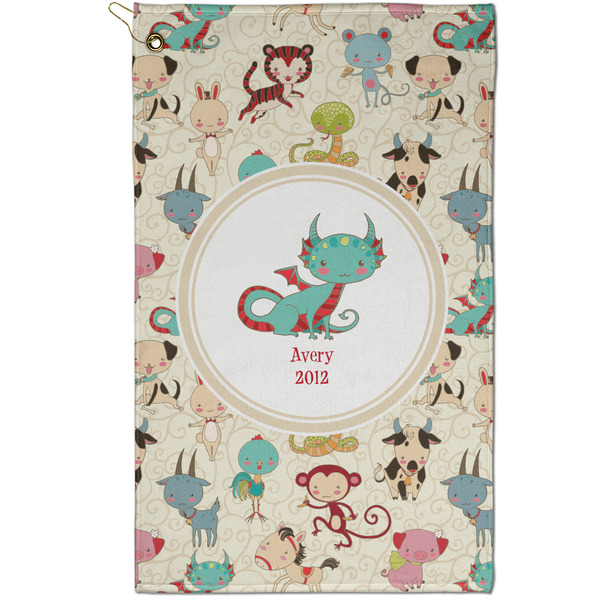 Custom Chinese Zodiac Golf Towel - Poly-Cotton Blend - Small w/ Name or Text