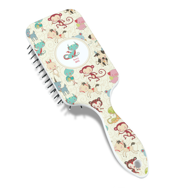 Chinese Zodiac Hair Brush - Angle View