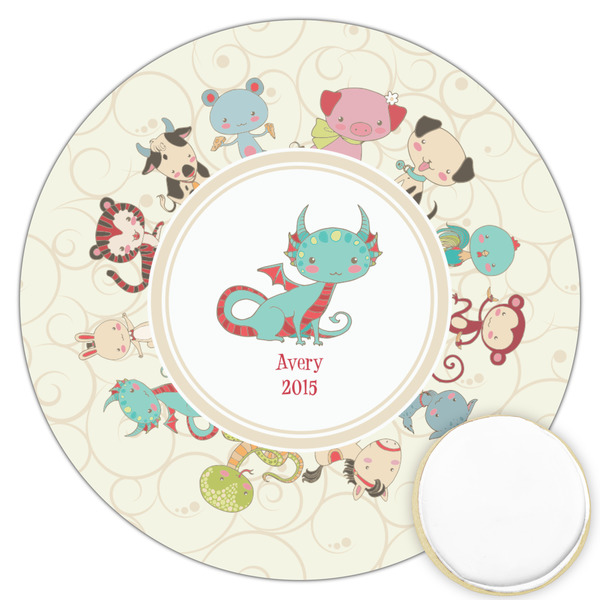 Custom Chinese Zodiac Printed Cookie Topper - 3.25" (Personalized)