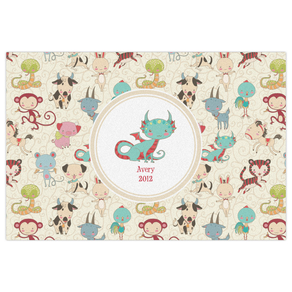 Chinese Zodiac Indoor / Outdoor Rug - 4'x6' - Front Flat