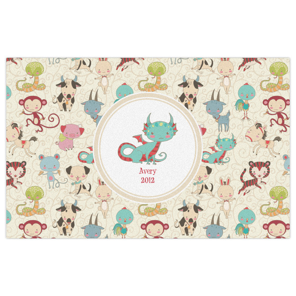 Chinese Zodiac Indoor / Outdoor Rug - 5'x8' - Front Flat