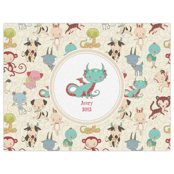 Chinese Zodiac Indoor / Outdoor Rug - 6'x8' - Front Flat