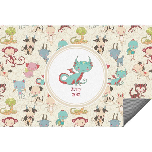 Custom Chinese Zodiac Indoor / Outdoor Rug - 5'x8' (Personalized)