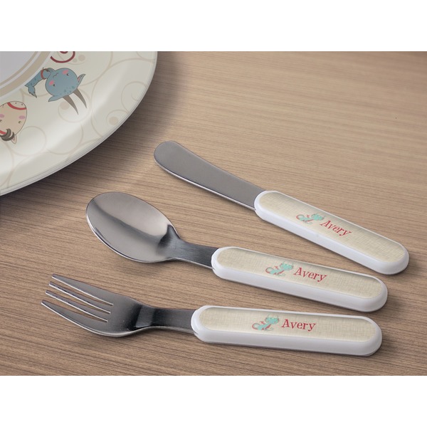 Chinese Zodiac Kids Flatware w/ Plate
