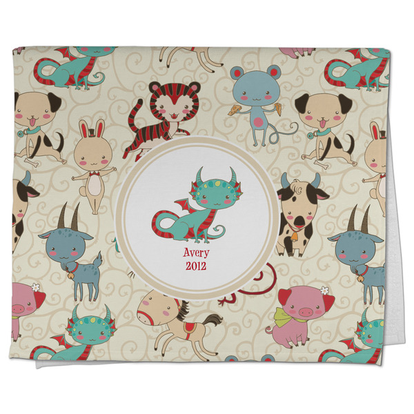 Custom Chinese Zodiac Kitchen Towel - Poly Cotton w/ Name or Text
