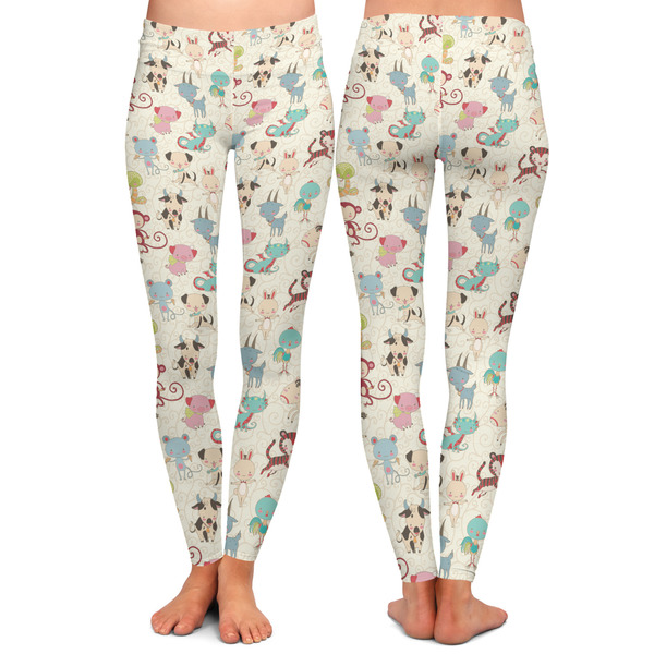 Chinese Zodiac Ladies Leggings - Front and Back