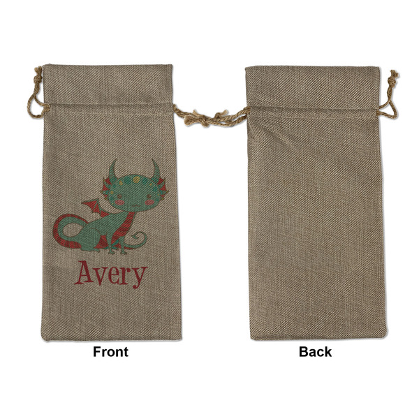 Chinese Zodiac Large Burlap Gift Bags - Front Approval