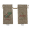 Chinese Zodiac Large Burlap Gift Bags - Front & Back