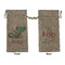 Chinese Zodiac Large Burlap Gift Bag - Front & Back (Personalized)