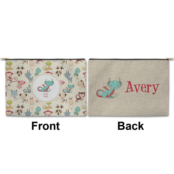 Chinese Zodiac Large Zipper Pouch Approval (Front and Back)