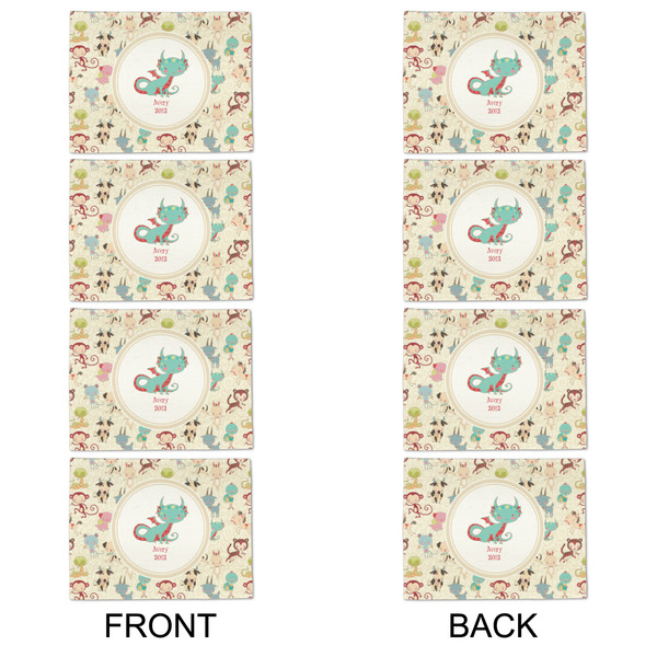 Chinese Zodiac Linen Placemat - APPROVAL Set of 4 (double sided)