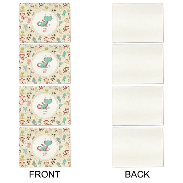 Chinese Zodiac Linen Placemat - APPROVAL Set of 4 (single sided)