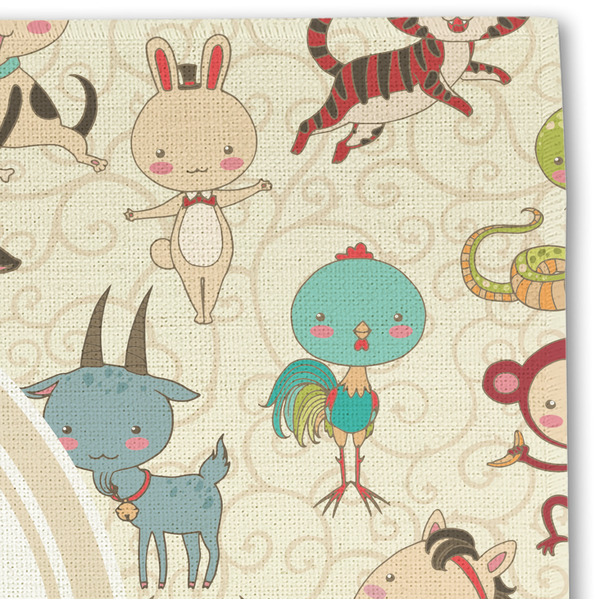 Chinese Zodiac Linen Placemat - DETAIL