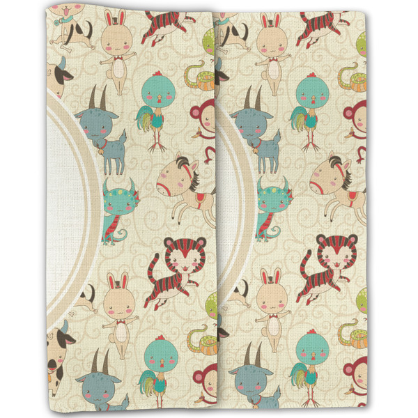 Chinese Zodiac Linen Placemat - Folded Half (double sided)