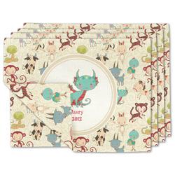 Chinese Zodiac Double-Sided Linen Placemat - Set of 4 w/ Name or Text