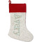 Chinese Zodiac Linen Stockings w/ Red Cuff - Front