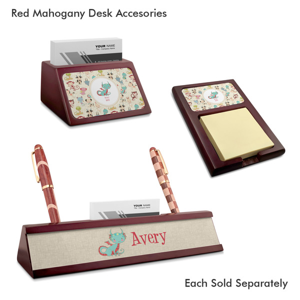 Chinese Zodiac Mahogany Desk Accessories