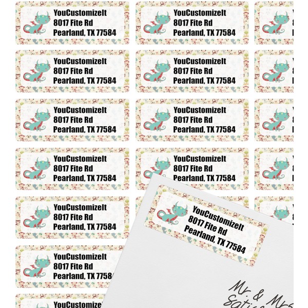 Chinese Zodiac Mailing Label on Envelope - Multiple Labels