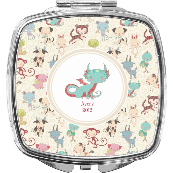 Custom Chinese Zodiac Compact Makeup Mirror (Personalized)