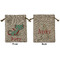 Chinese Zodiac Medium Burlap Gift Bag - Front & Back (Personalized)
