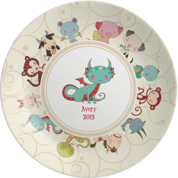 Custom Chinese Zodiac Melamine Salad Plate - 8" (Personalized)