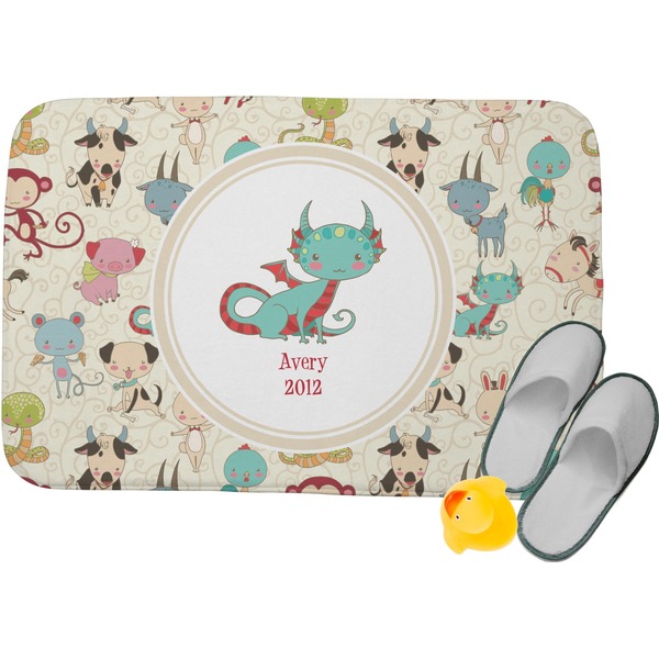 Custom Chinese Zodiac Memory Foam Bath Mat (Personalized)
