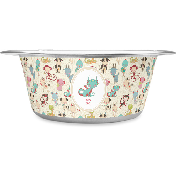 Custom Chinese Zodiac Stainless Steel Dog Bowl (Personalized)