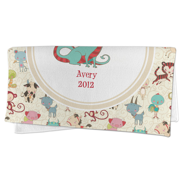 Chinese Zodiac Microfiber Dish Rag - FOLDED (half)