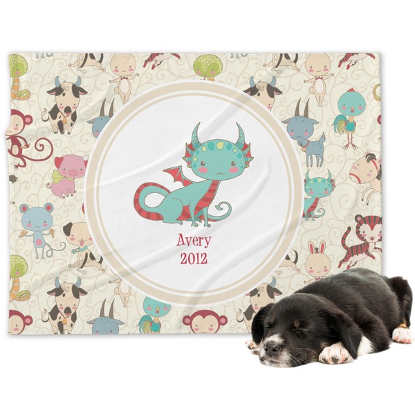 Custom Chinese Zodiac Dog Blanket (Personalized)
