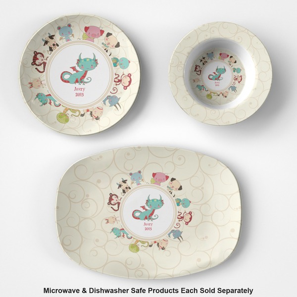 Chinese Zodiac Microwave & Dishwasher Safe CP Plastic Dishware - Group