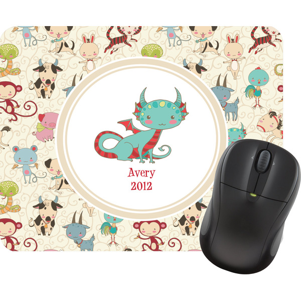 Custom Chinese Zodiac Rectangular Mouse Pad (Personalized)